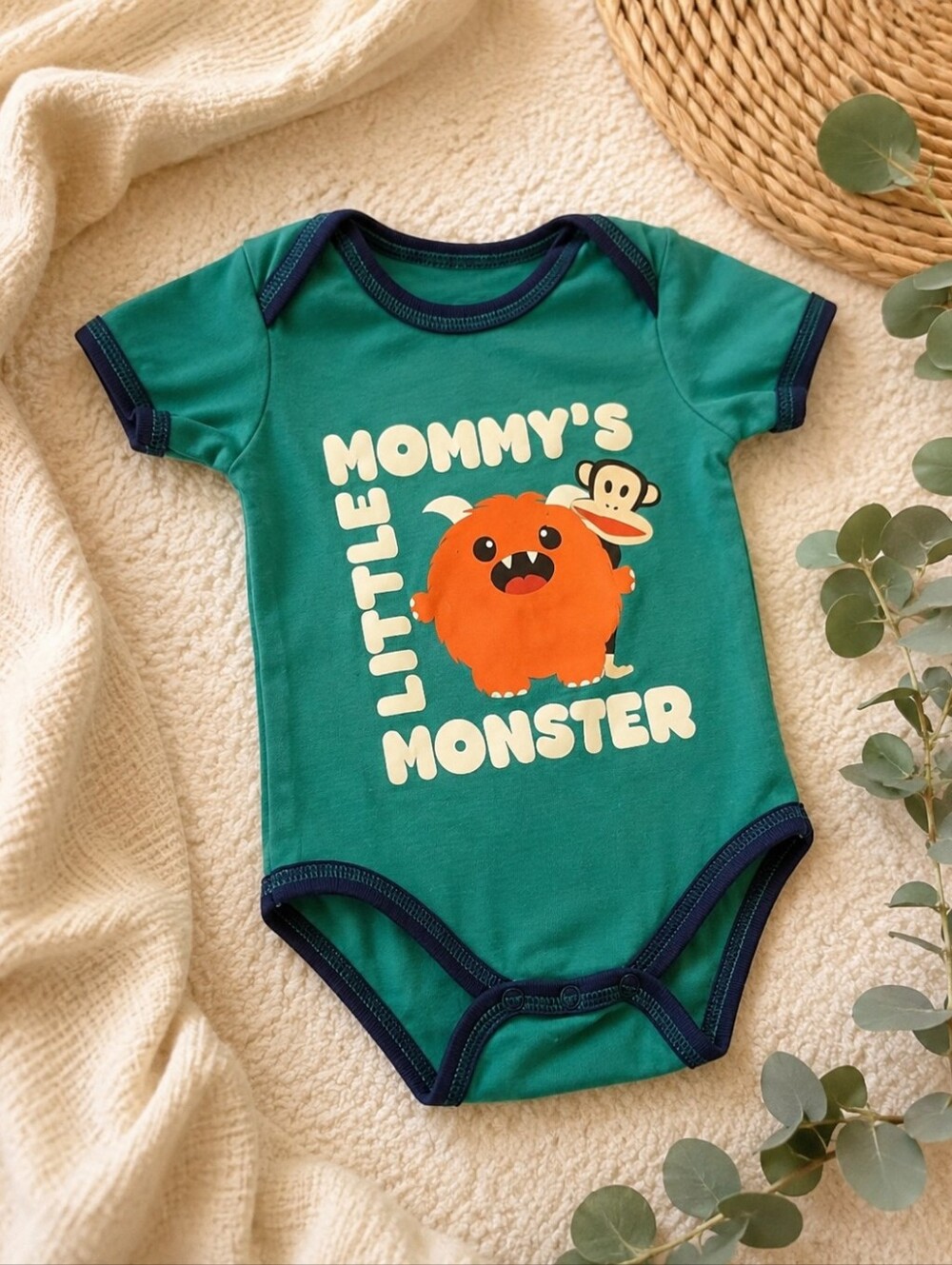 size 3/6 M Paul Frank monster monkey onesie